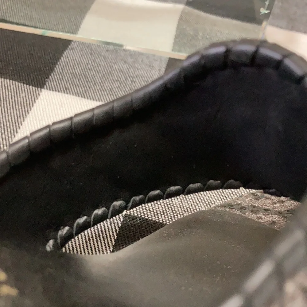 Jack Rodgers USA Leather Wedge Thong Sandal Shoes Sequin Reptile Gray Black 7.5